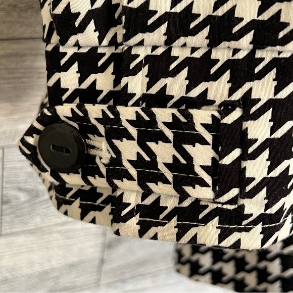 Black & White Size Large Houndstooth Jacket By Joan Rivers Elastic Waist Dainty - Picture 6 of 10